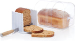 KitchenCraft Stay Fresh Bread Bin with Bread Slicer Guide,Large, Plastic- new but open/scruffy box/ one handle broken