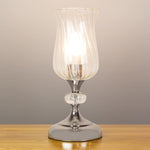 Anika Hurricane Table Lamp with Touch Activated Base ,Chrome Effect 28 x 12.5cm- used- very good but broken box