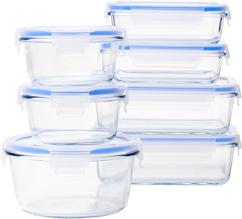 Amazon Basics Airtight Glass Food Storage Container Set new but ONLY 5 CONTAINERS