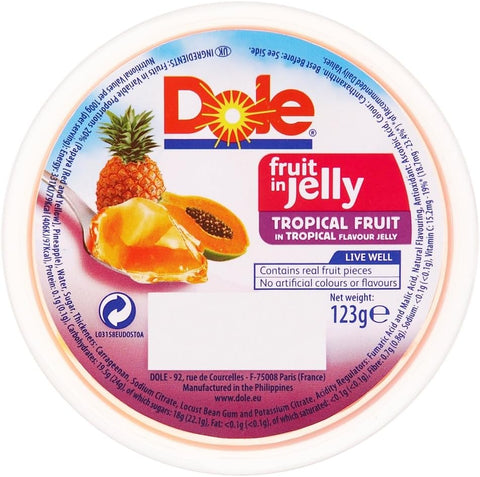 Dole Fruit in Jelly, Tropical, 123g, best before 15/08/24