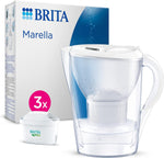 BRITA Marella Water Filter Jug White (2.4L) Starter Pack, condition new, open box, small scratch on jug