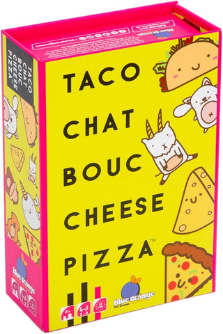 Blue Orange -Taco Cat Goat Cheese Pizza- Board Game, in FRENCH language, new, open, scruffy box