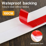 EXTSUD Adhesive Under Door Sweep Weather Stripping Soundproof Rubber Bottom 39" L x 2" W (1M White)- new but open packaging