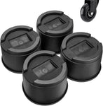 MixDora 3 inch Round Bed Chair risers for Castor Wheels Stackable Anti Slip Set of 4- new but scruffy packaging