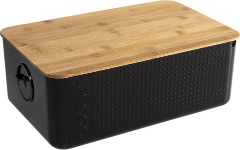 BODUM  BISTRO Bread box, Black, L, new but no packaging, dusty