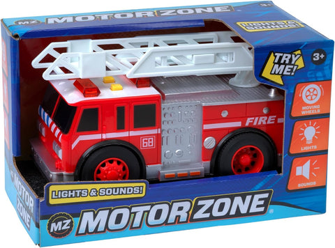 Motor Zone John Adams | 18cm Fire Engine with lights and sound, New, scruffy packaging