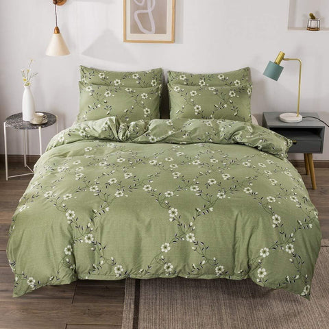 Flowers Bedding Set Green, King, condition new, open, scruffy pack