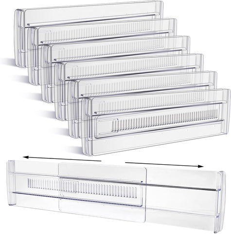 Yafe 6 Pack Drawer Dividers, Adjustable, condition new, open, scruffy box (Ref TT338)