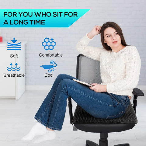 RaMokey Gel Seat Cushion for Long Sitting 43 x 37 x 3 cm - new but missing original packaging