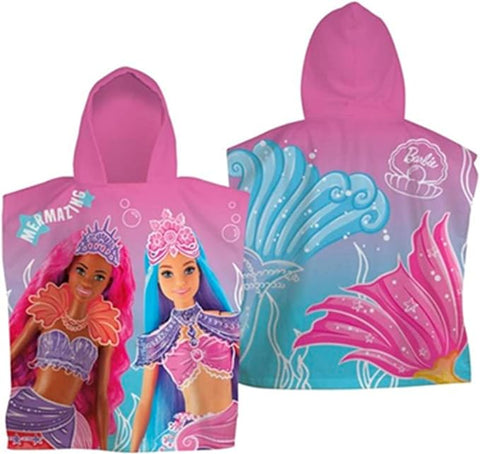 Barbie Hooded Towel Poncho 115.00 x 50.00 cms damaged packaging (ref e400)