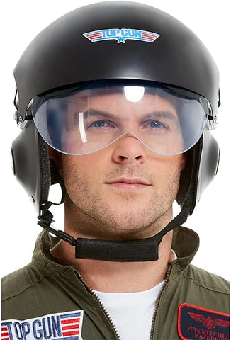 Smiffys Top Gun Deluxe Helmet , new but glasses do have a very small crack on them , scruffy box