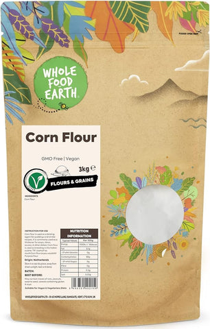 Wholefood Earth Corn Flour 3 kg | GMO Free- best before 01/25