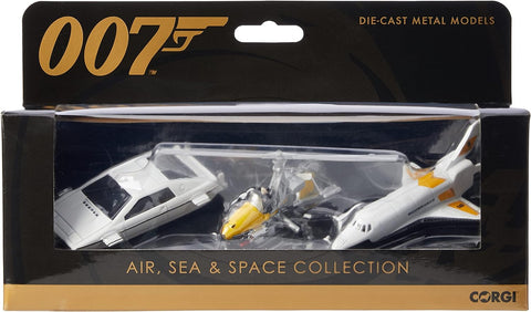 Corgi TY99283 James Bond Collection (Space Shuttle, Little Nellie, Lotus Esprit), new condition, scruffy box, LITTLE NELLIE MISSING (ref tt151)