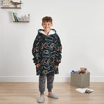 Dreamscene Gaming Oversized Hoodie Blanket, Black, Kids, condition new, open, scruffy packaging