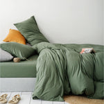 Lanqinglv Sage Green Duvet Cover Set Double, condition new, no original packaging