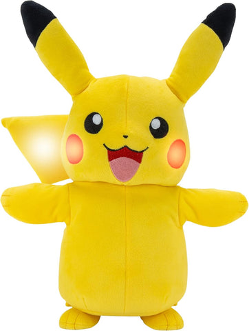 POKEMON Pikachu Electric Charge 10'' Interactive Plush, used- very good, no original packaging, the fastener on the material by the battery input spliting