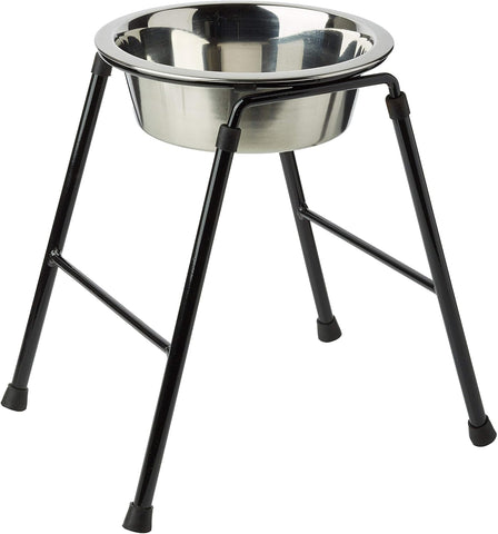 Classic Pet Single Feeder High Stand  1600 ml Stainless Steel Dish, 300 mm Tall New but missing a rubber on leg
