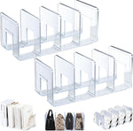 Elezeal 2pcs Clear Acrylic Magazine Holder, Multifunctional Desktop File Organizer , new , no original packaging