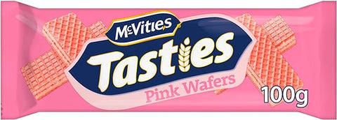McVities Tasties Pink Wafer 100g, best before 20/07/24 (Ref E401)