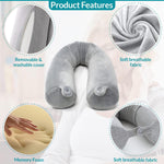 EPROICKS Travel Pillow Twist memory Foam Bendable Roll Pillow (gray)- new but scruffy packaging