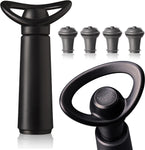 Vacu Vin Wine Saver Concerto - Black | 1 x Vacuum Pump + 4 x Vacuum Wine Stopper- new but open/scruffy box