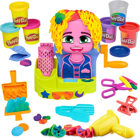 Play-Doh Hair Stylin' Salon Playset with 6 Cans, New but open, scruffy box