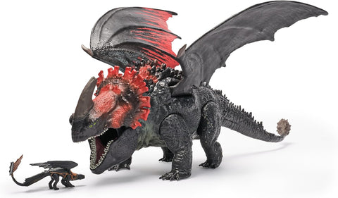 Dreamworks Dragons, How to Train Your Dragon, used-good condition, toothless is missing, open-scruffy box