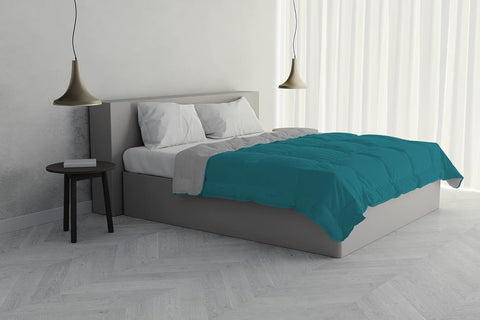 Italian Bed Linen Summer Duvet, Microfiber, Octanium/Light Grey, 2 Seater, New, no original packaging