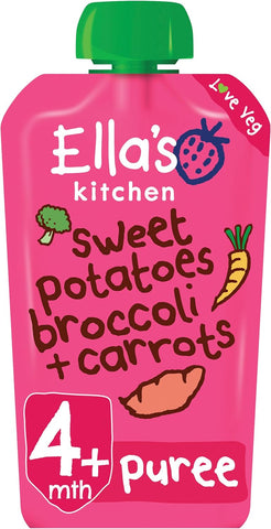 Ella's Kitchen Sweet Potatoes Broccoli and Carrot 120g - best before 02/25