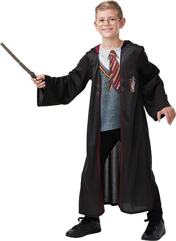 Rubie's Official Harry Potter Gryffindor Deluxe Robe Costume with Wand and Glasses size 9-10 yo,  refurbished  (ref tt147)