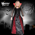 Mrsclaus Girls Vampire Queen Costume Dress  C025M 7-8years, Used-good, only dress and wand, the necklace is missing stone, no other bits, they're missing