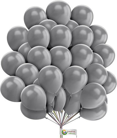 Retro Grey Balloons 10 Inch , condition : new but ripped packaging