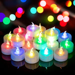 Yakpo 24 Pack Fast Colour Changing Tea Lights Battery Operated , new
