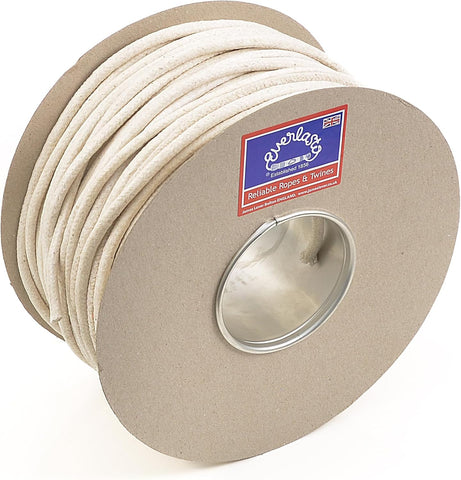 Everlasto 'Red Wrapper' UK Made Quality Waxed Cotton Sash Cord No.2 6mm x 50M- new but scruffy packaging