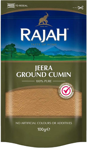 Rajah Spices Jeera Ground Cumin 100g, best before 05/26