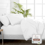 Pizuna 100% Cotton Single Duvet Cover Set with Single Fitted Sheet White, New, no original packaging, a few very small spots on duvet, hardly noticable