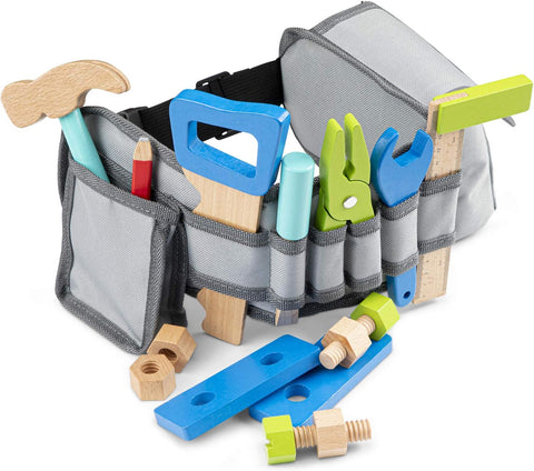 Woet New Classic Toys Toolbelt Blue, New but 1 nut missing, open box