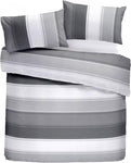 Fusion Duvet Cover and Pillow Case, 52% Polyester / 48% Cotton, Grey, Single- new but open scruffy packaging