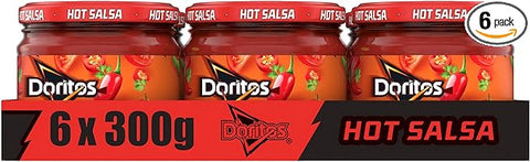 Doritos Hot Salsa Vegetarian Dip 300g (pack of 6)- best before 02/02/25- (ref T17-2)