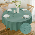 SPRICA Round Jacquard Tablecloth 160cm, Cyan, condition new, no original packaging