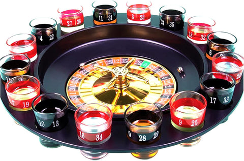 Straame Roulette Drinking Game for Parties, New but 1 glass broken, open, scruffy box