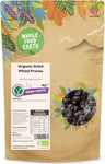 Wholefood Earth Organic Dried Pitted Prunes – 1 kg, best before 05/10/24, scruffy pack