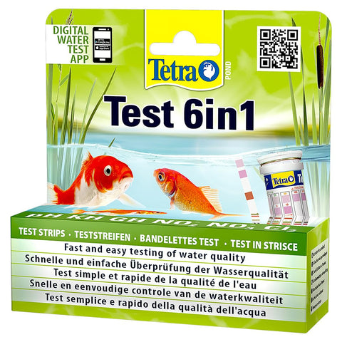 Tetra Pond Test 6-in-1 Strip (25 Strips) - best before 12/26