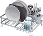 MasterClass Aluminium Dish Drainer Rack, Sink Dish Rack with Large Capacity, 42 x 30 x 13 cm, Silver- new but open scruffy box