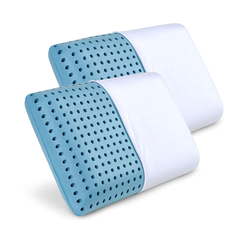 Pharmedoc Cooling Memory Foam Pillows, 2 Pack- blue - new but dirty/scruffy box