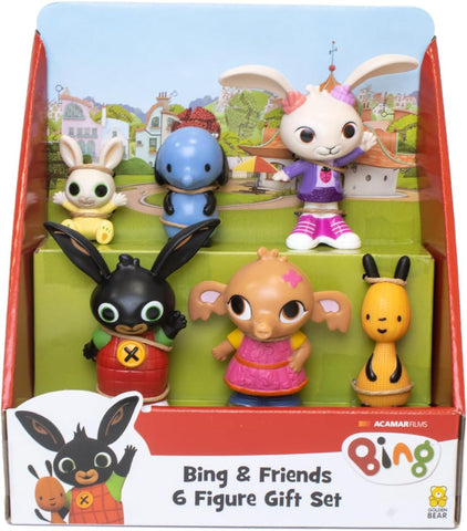 Bing Toy 6 Figure Gift set, flop is missing , like new