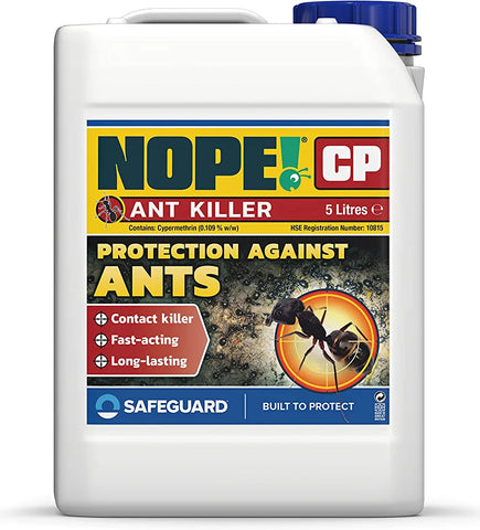 NOPE! CP Ant Killer (5 Litre) Long-Lasting, Fast Acting for Indoor and Outdoor use- dirty/dented bottle