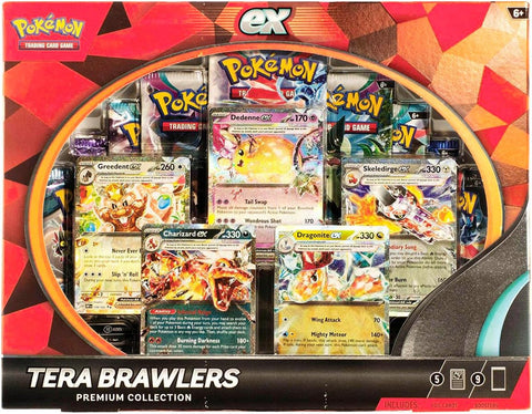 Pokemon TCG: Tera Brawlers Premium Collection *** Contains 9 Booster Packs ***