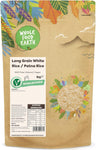 Wholefood Earth Long Grain White Rice / Patna Rice 1 kg - best before 07/08/24