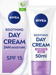 NIVEA Sensitive Day Cream (50 ml) with SPF 15, scruffy box